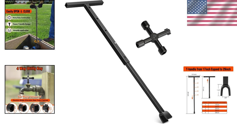 Heavy Duty Water Shut Off Tool - Adjustable Length