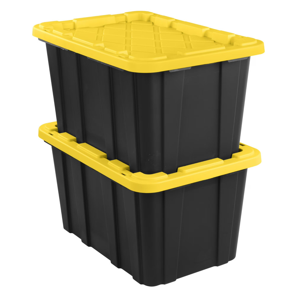Sterilite Large Storage Bin, 27 Gallon Durable Plastic Storage Tote, 6 Pack