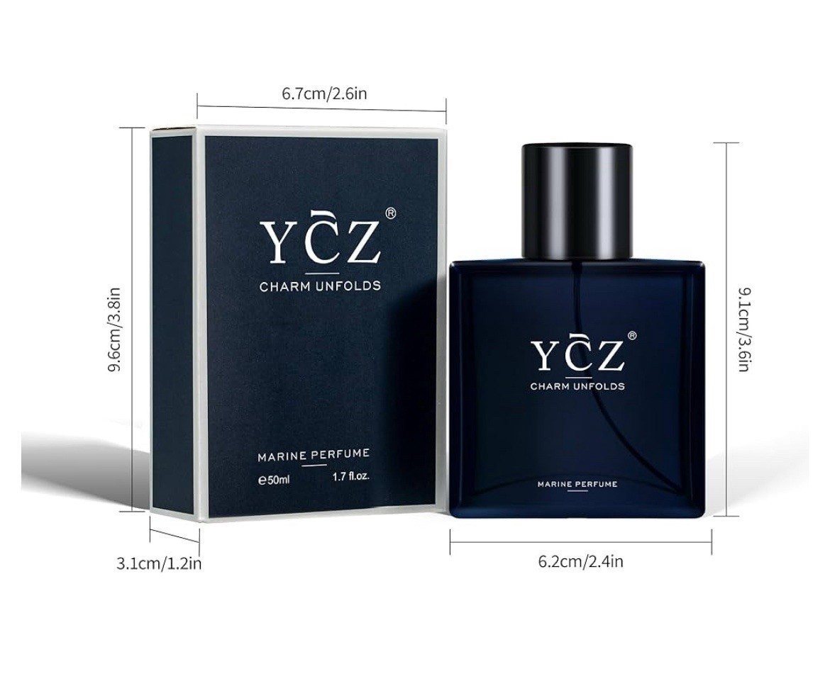 YCZ Charm Unfolds Marine Cologne/Perfume for Men - 1.7 fl oz (50ml) Natural