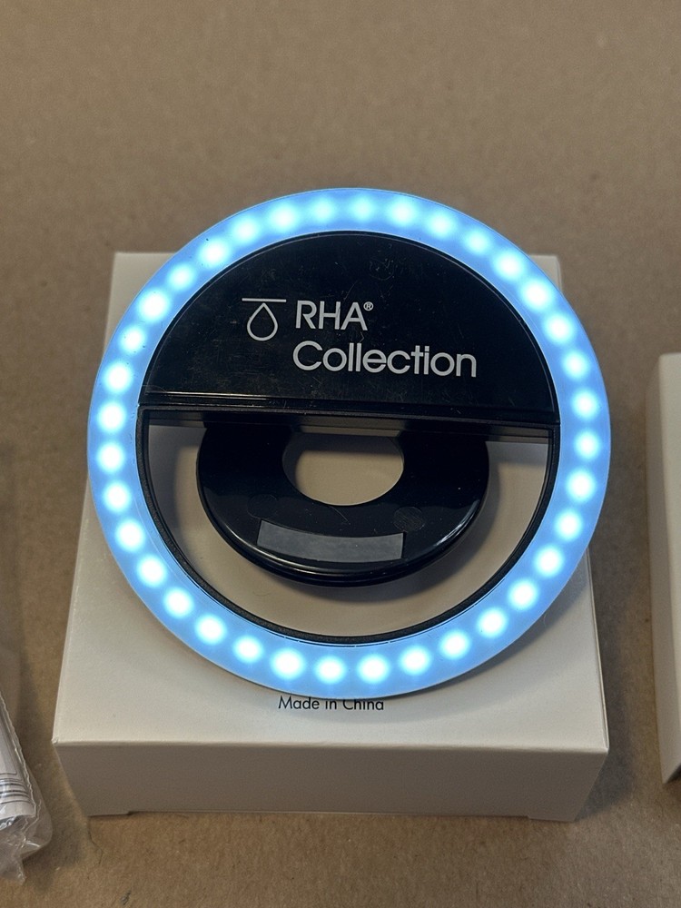 RHA Collection LED Selfie Ring Light – Rechargeable Battery Powered – Clip