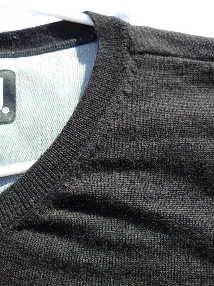 FOOTJOY BLACK WOOL PULLOVER GOLF SWEATER SIZE XL