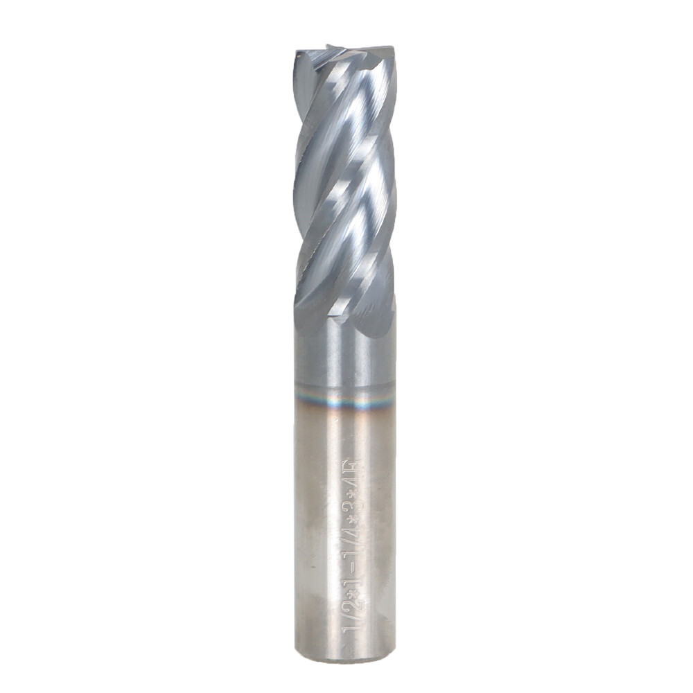 1/2" 4 Flute VARIABLE HELIX Carbide End Mill 3" Overall Length- TiALN COATED New