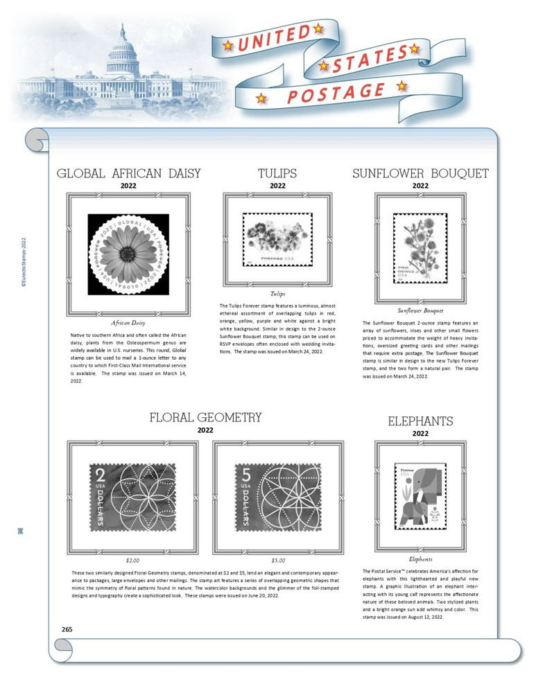 2022 U.S. Regular Issue Singles COMPLETE Supplement (White Ace Alternative)