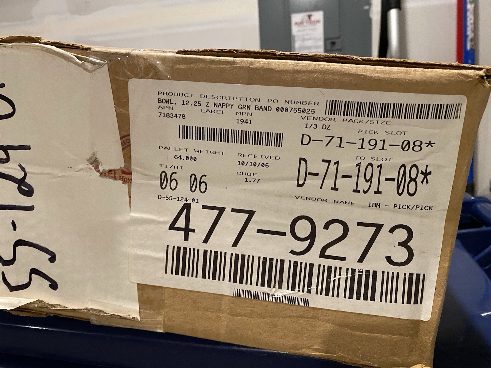 6 Each - 2005 Homer Laughlin Quality 5 1/8” 12.25 Z Green Band Ivory Nappy Bowls