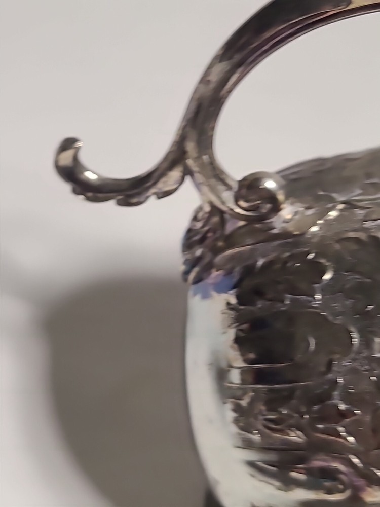 Vintage Sugar Scuttle E.P.ZINC Silverplate Alloy Japan