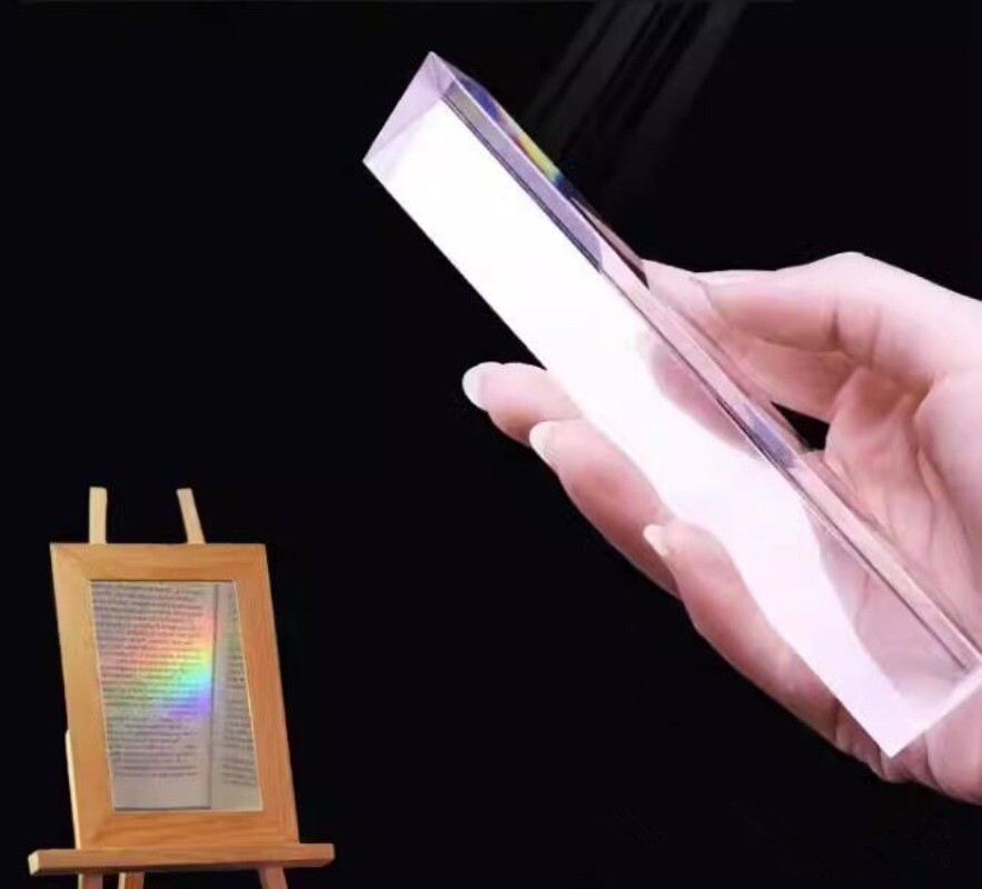 Triangular Prism Rainbow Prisma Crystal Photographic Physics Light Experiment