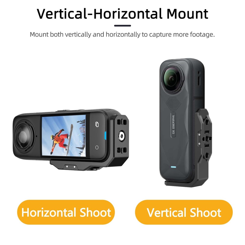 Horizontal Mount Bracket For Insta360 X5 L Bracket 1/4 Screw Adapter