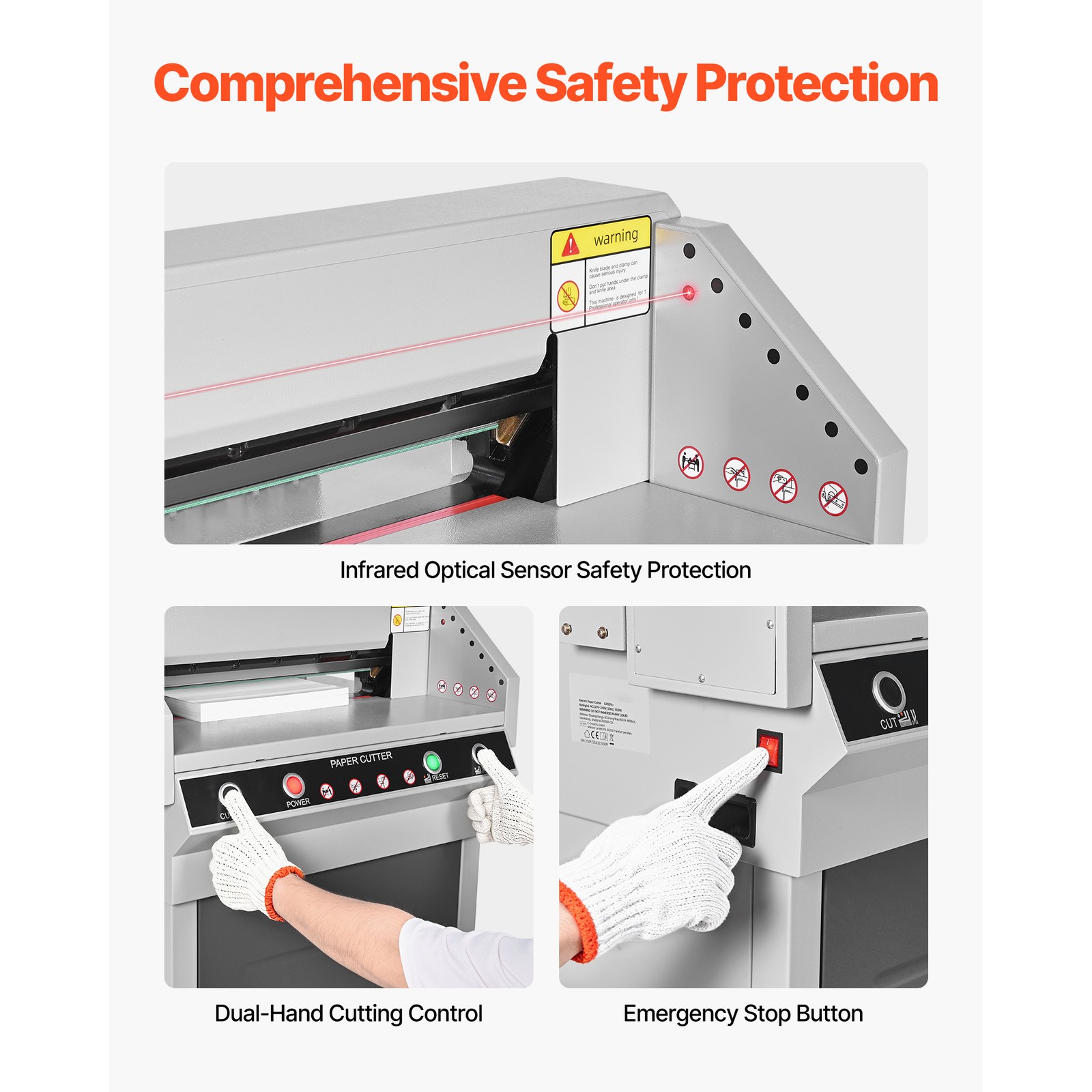 Uimoso Electric Paper Cutter with 17.72 in Width and 1.57 in Thickness