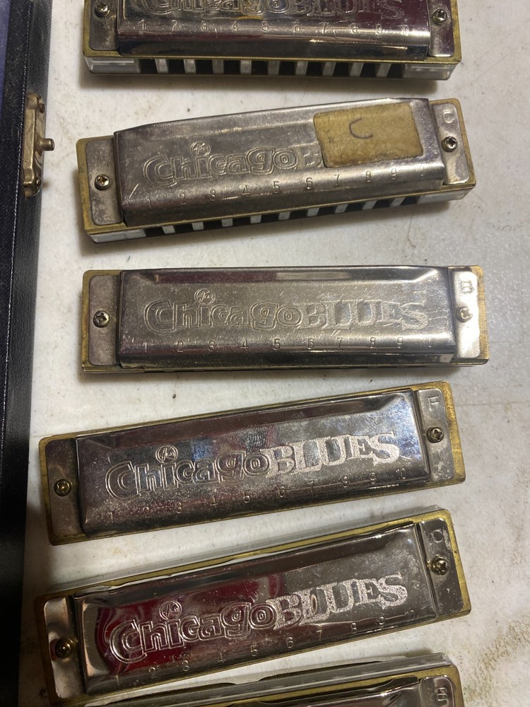 Kay Chicago Blues Harmonica 7 pc Set In Case