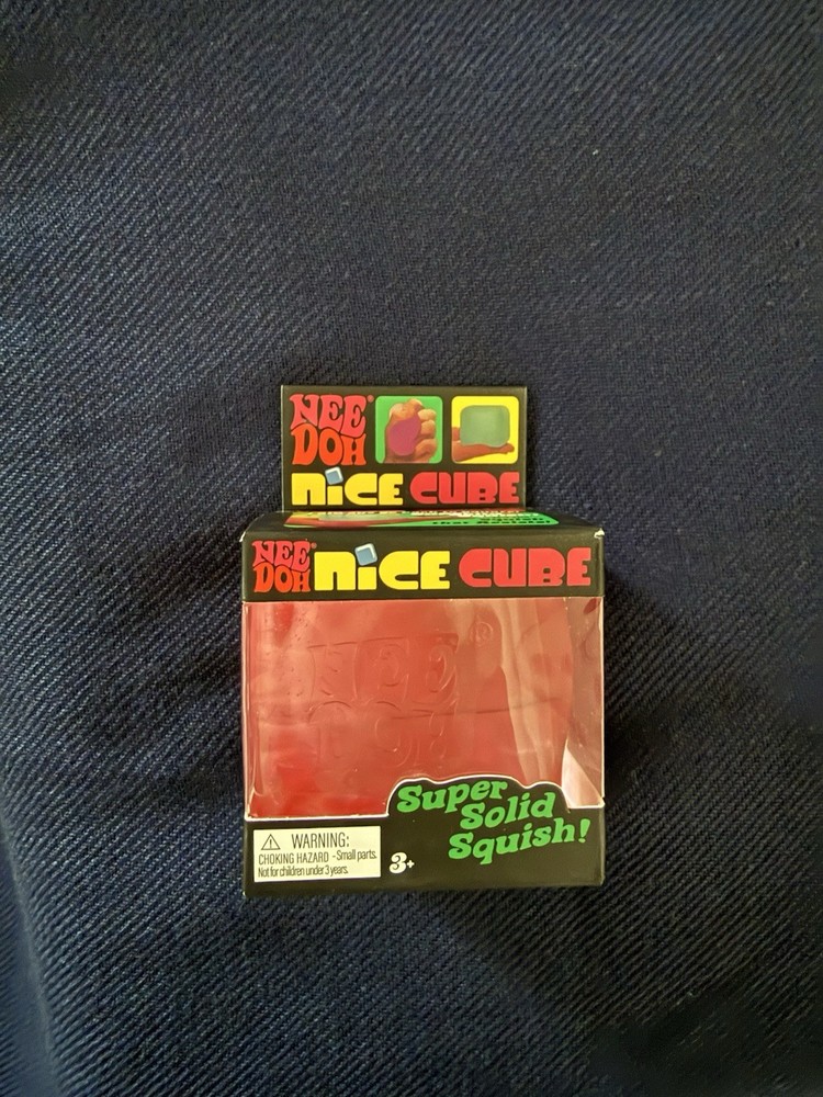 NEW SEALED Nee Doh Nice Cube Super Solid Squish Pink  Free Shipping
