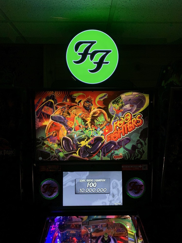 New Custom FOO FIGHTERS LE Pinball Machine LED Topper Mod