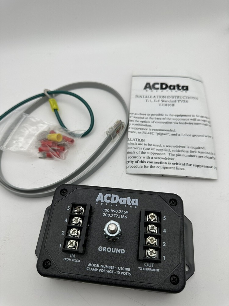 AC DATA SOLUTIONS T1/E1 SURGE PROTECTOR TJ1010B
