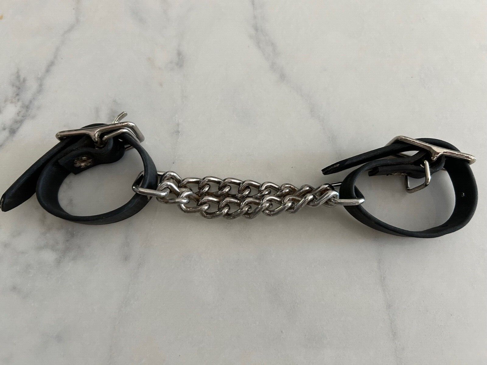 4″ CHROME PLATED BIOTHANE DOUBLE FLAT CURB CHAIN BLACK
