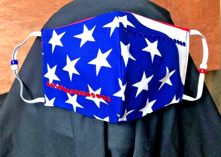***SALUTE***  REVERSIBLE Cotton Face mask (handmade)