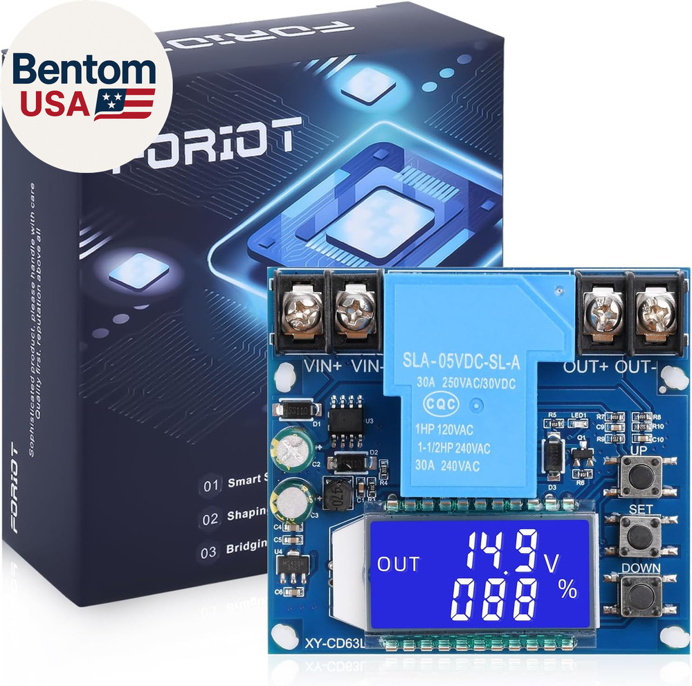 Low Voltage Cutoff Controller  DC 6-60V 30A Low Voltage Disconnect Protection Mo