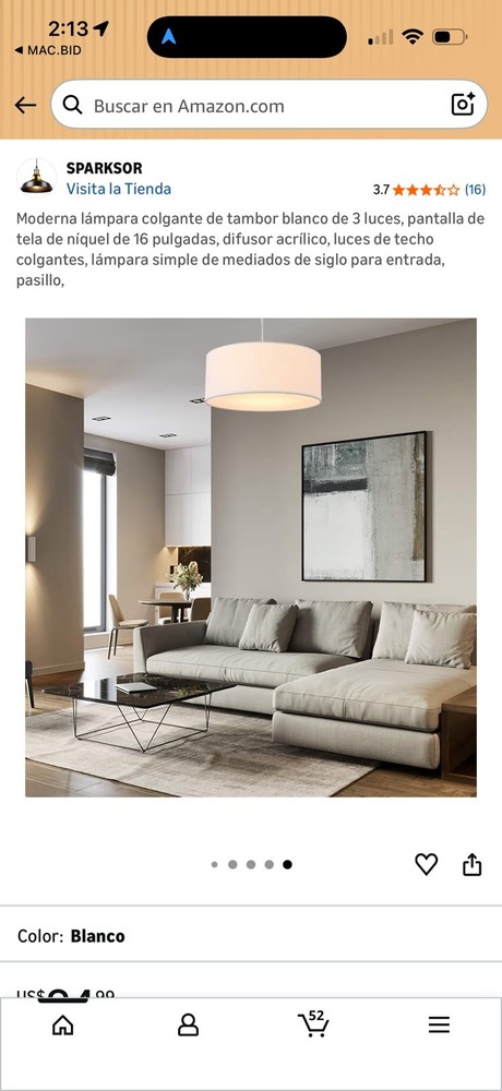 Round Overhead Light Fixture