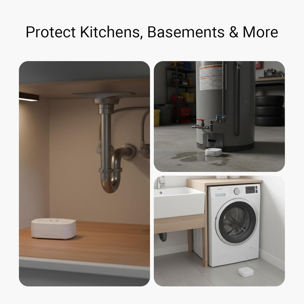 Wireless Water Leak Detection System, Hub Included