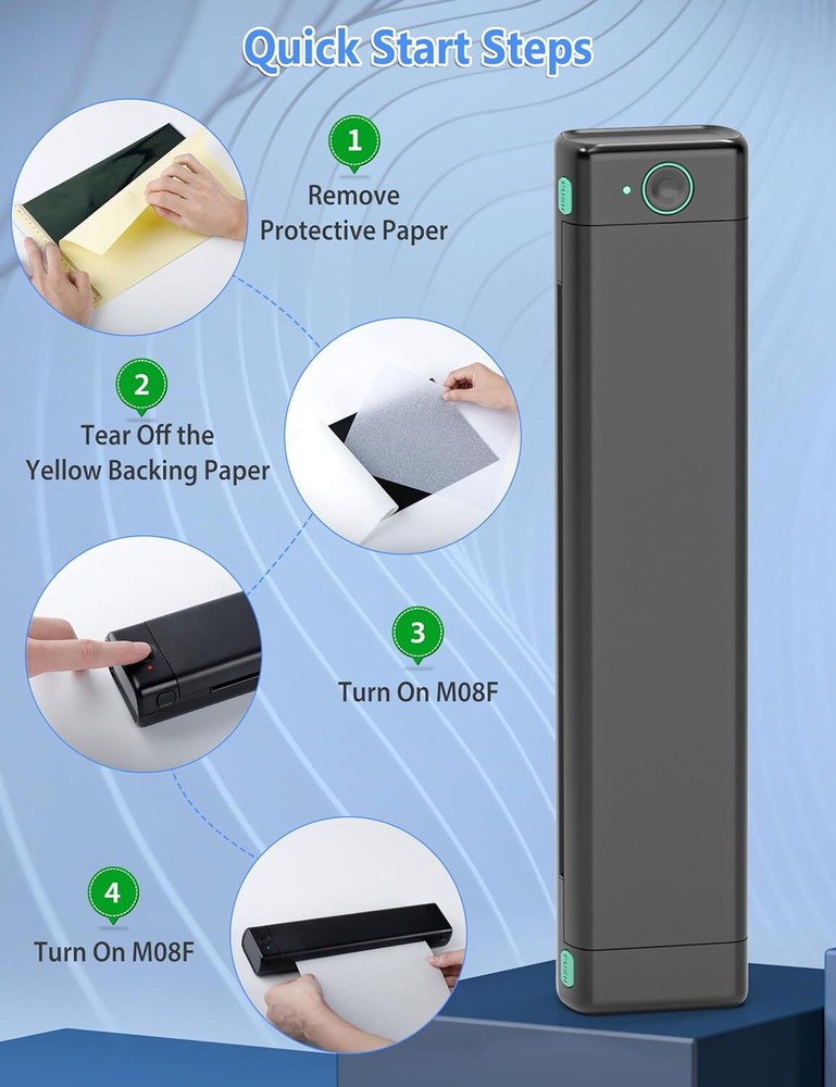 Phomemo M08F Wireless Tattoo Stencil Printer Bluetooth Stencil Printer + Paper