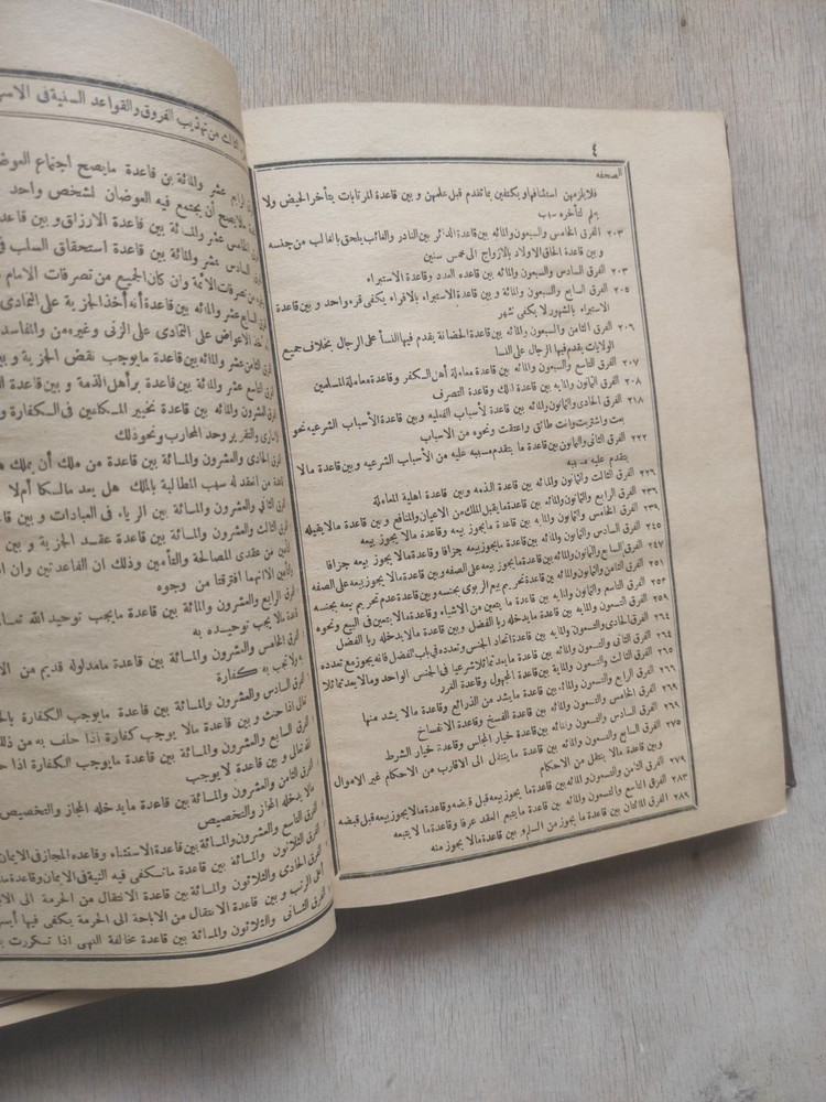 Arabic Manuscript Book كتاب تهذيب الفروق و القواعد السنية شهاب الدين العباس ج 3