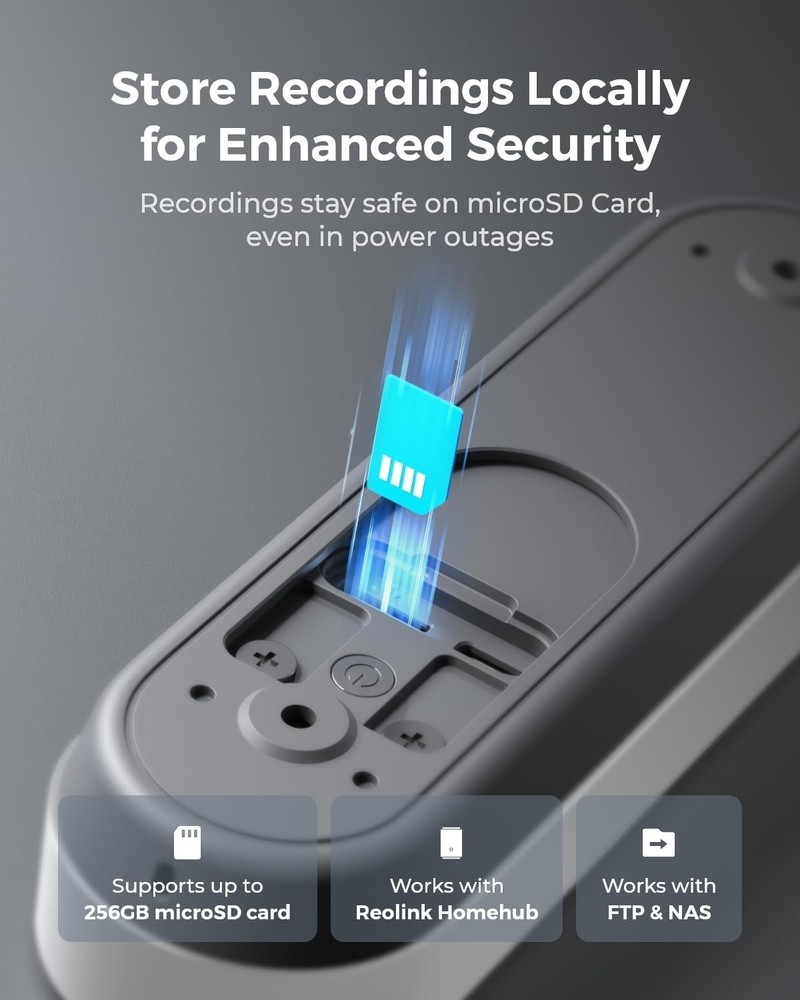 2K Video Doorbell Camera, Battery Powered, Smart Detection