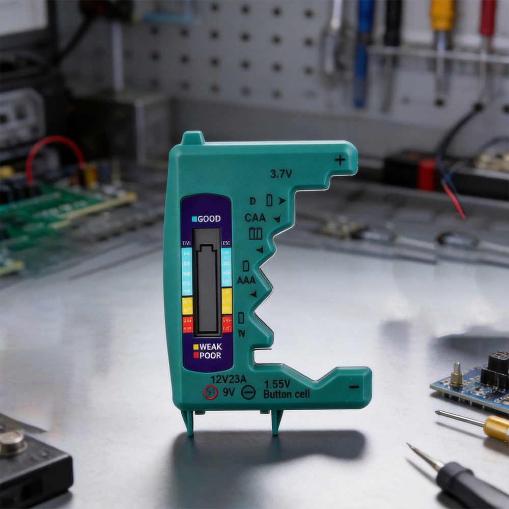Handheld Battery Tester with LCD for AA AAA C D N and 9V Battery Testing
