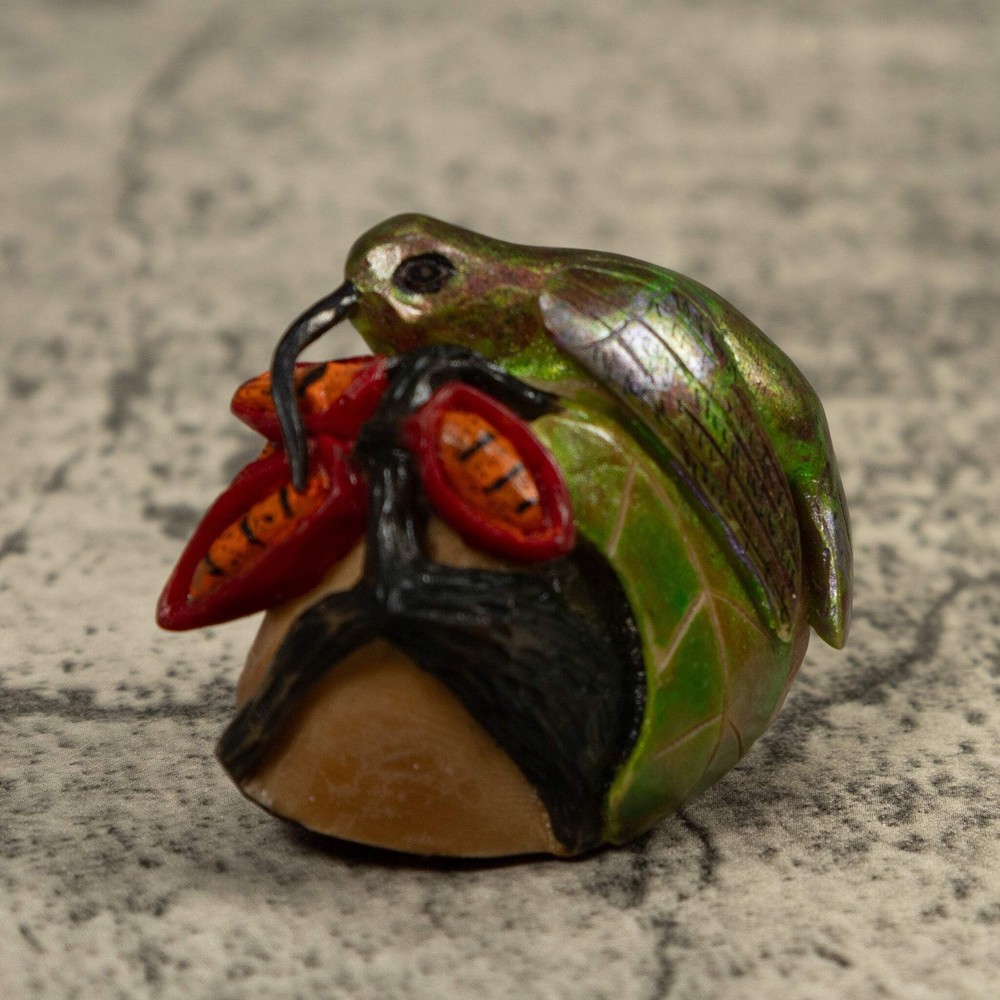 Hummingbird Tagua Carving