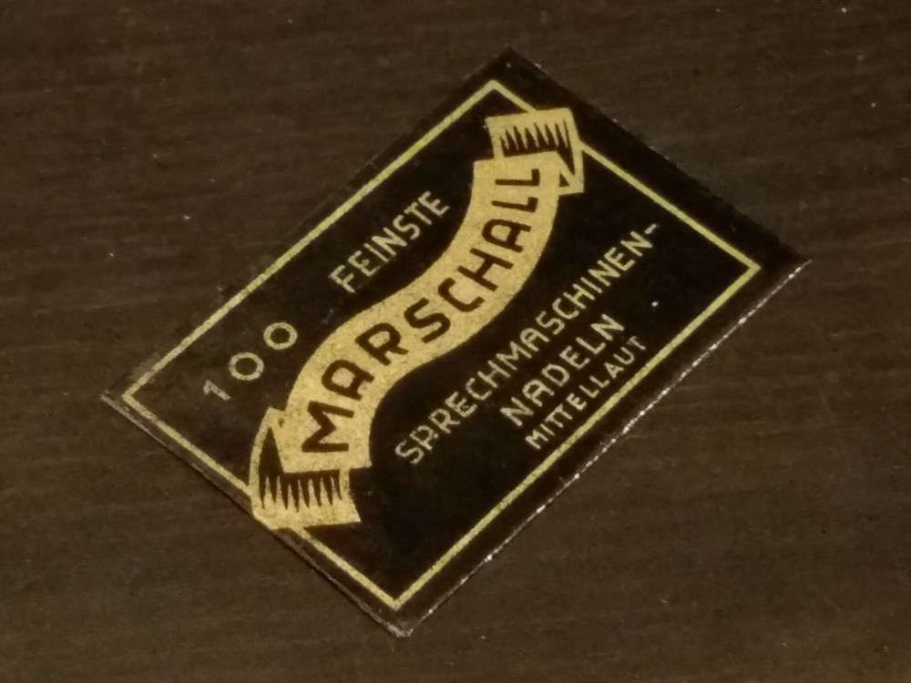 Gramophone phonograph needle packet marschall empty