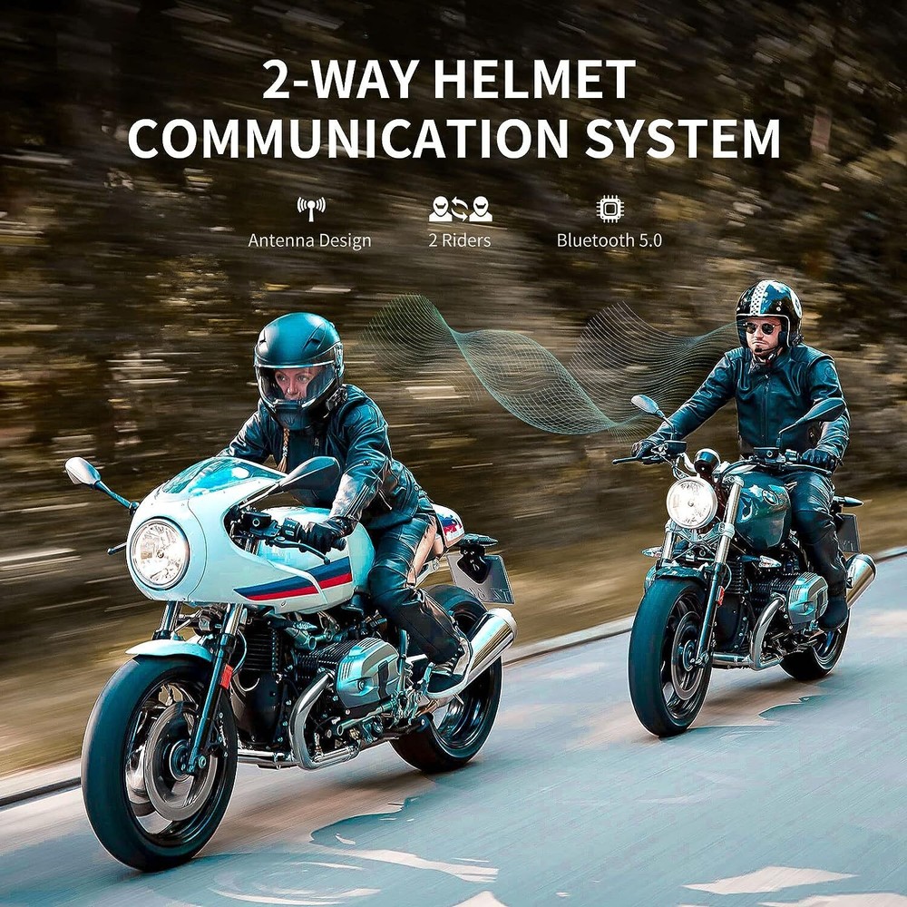 FX8 AIR Motorcycle Bluetooth Headset Helmet Intercom 1000m 2-Way Communication