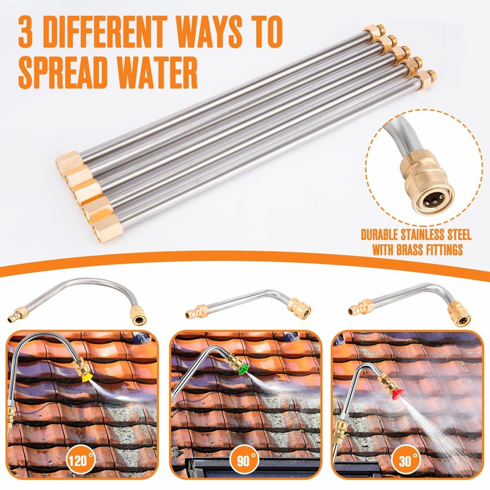 Pressure Washer Extension Wand, Power Washer Lance, Gutter Cleaning Tools for...