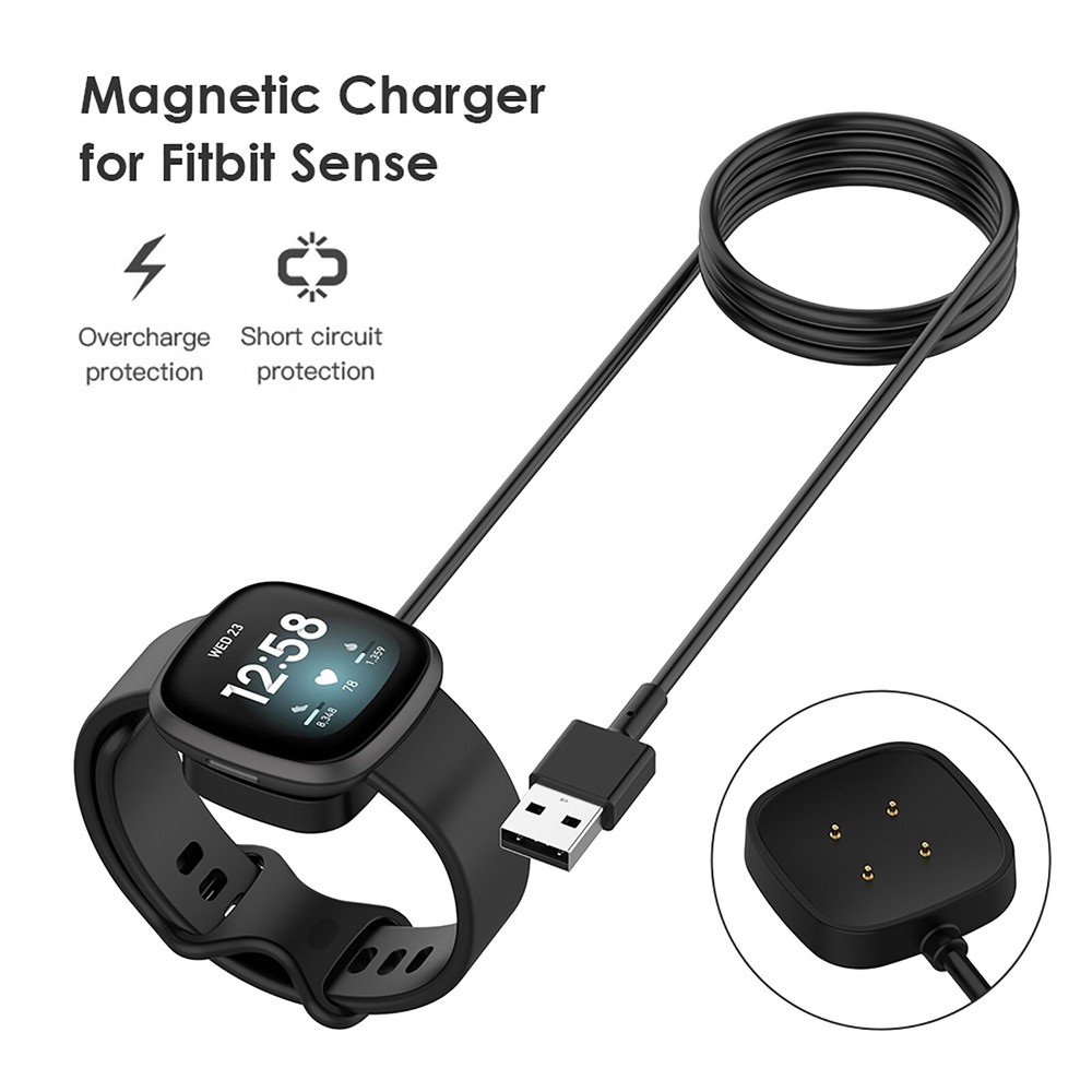 2PCS Wireless Charger For Fitbit Sense Versa3 Watch USB Fast Charging Dock Cable
