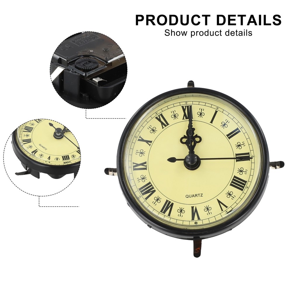 80MM Quartz Clock Insert with Comfortable Readability and Roman Numerals
