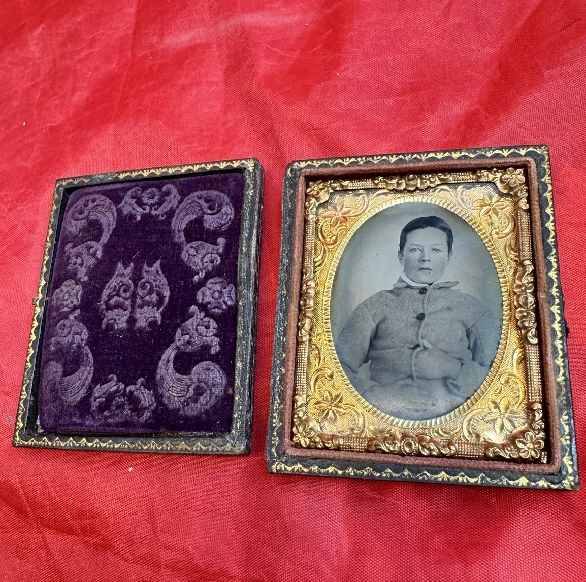 Antique 1/9 Plate Tintype Civil War Young Confederate Soldier Uniform Photo NC