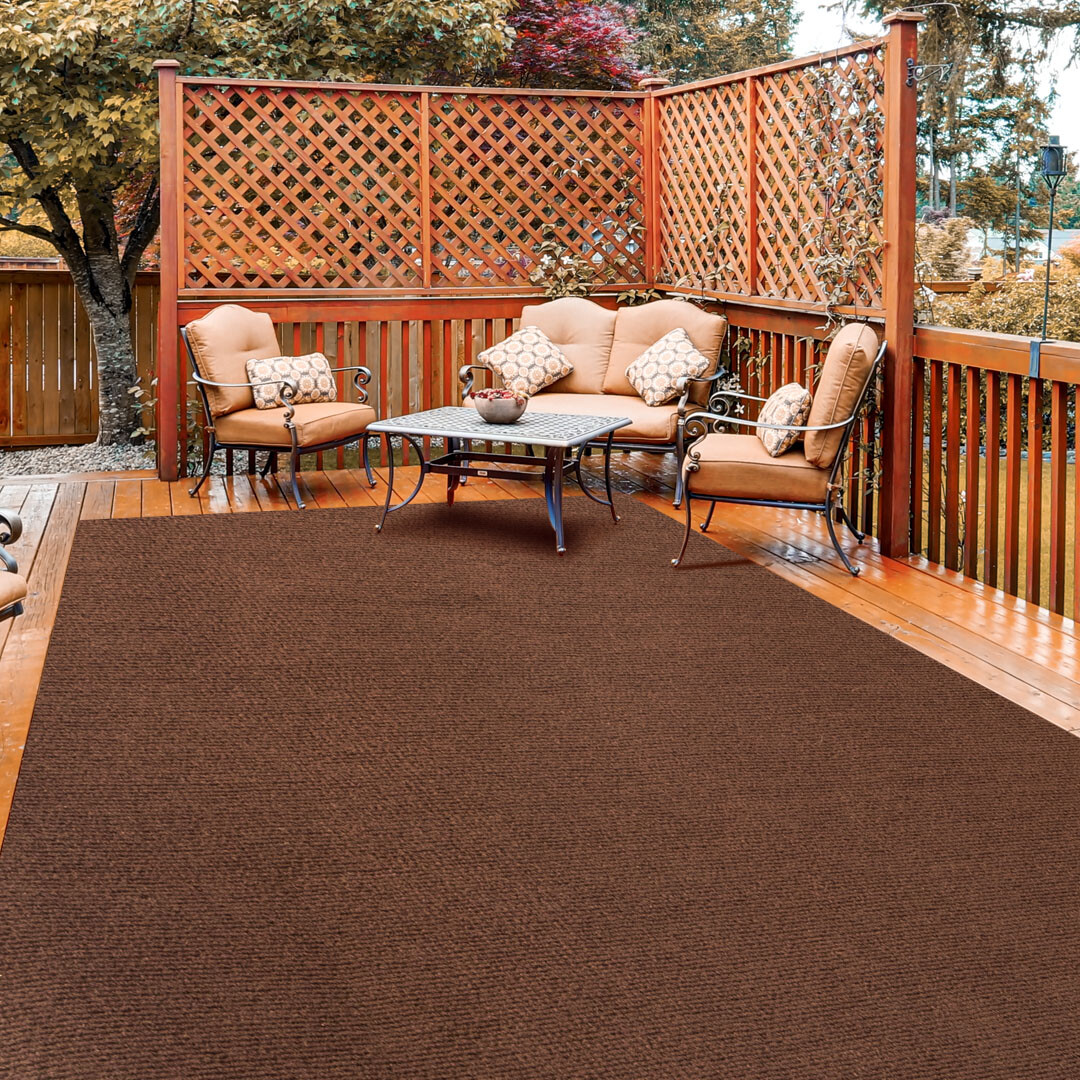 VEVOR Bass Boat Carpet Cutpile Marine Carpet 6 x 18 ft Deep Brown for Patio Deck