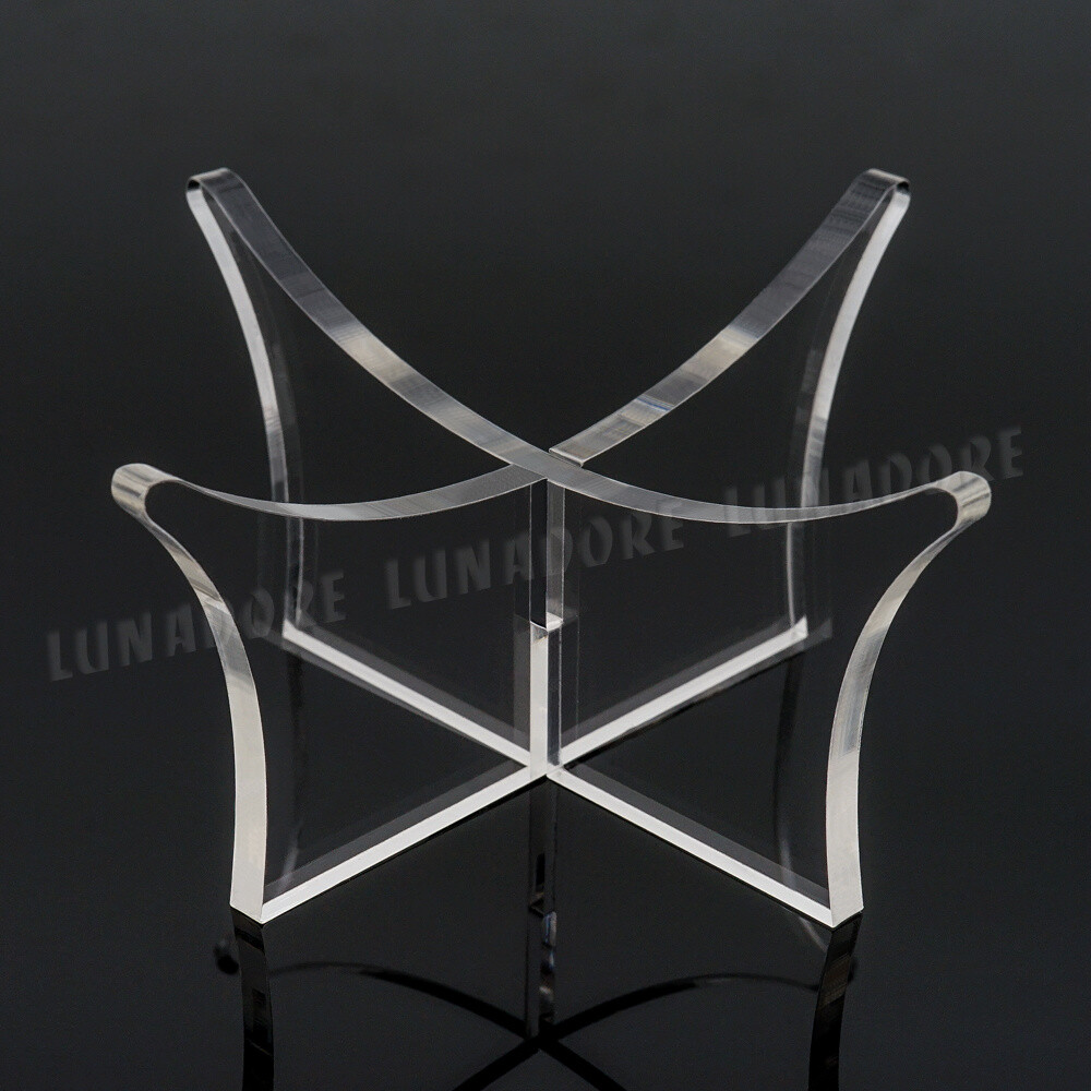 US 3pcs Acrylic Clear Ball Display Stand Rugby Basketball Football Soccer Holder