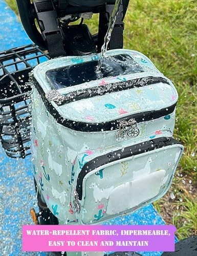 Motorcycle Handlebar Storage Bag - Multi-Functional Organizer with Orange