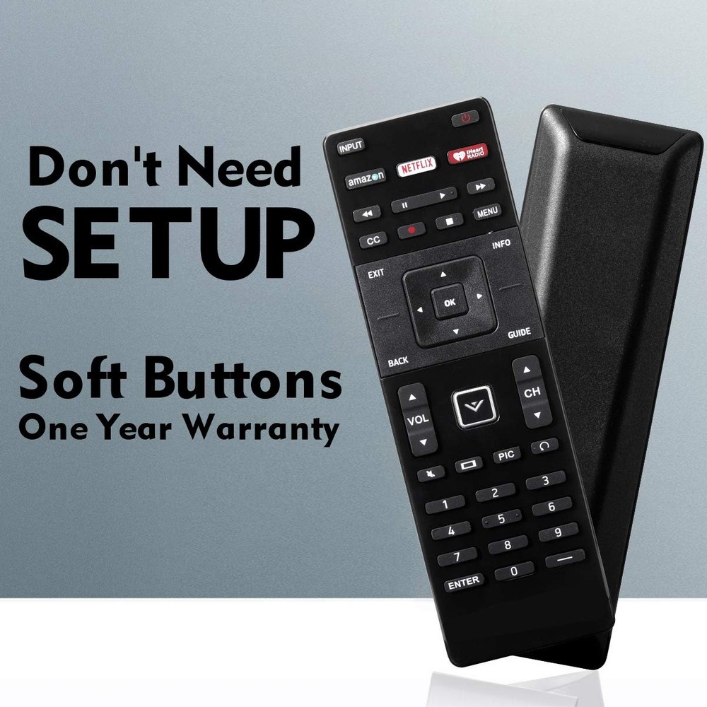 XRT122 Universal Replacement Remote Control for All Vizio Medium, Black