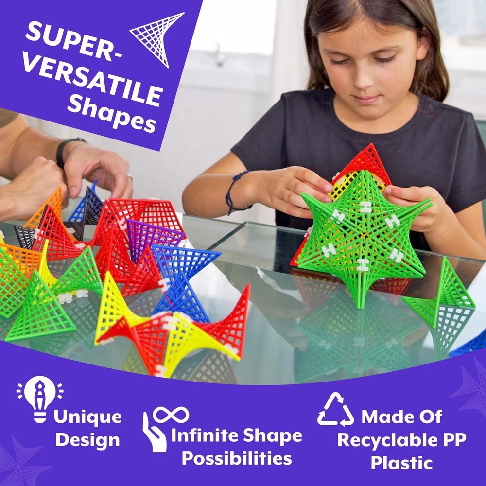 HyperTiles Hyperbolic Building Toy - 3" x 3" STEM Educational 3-Dimensional