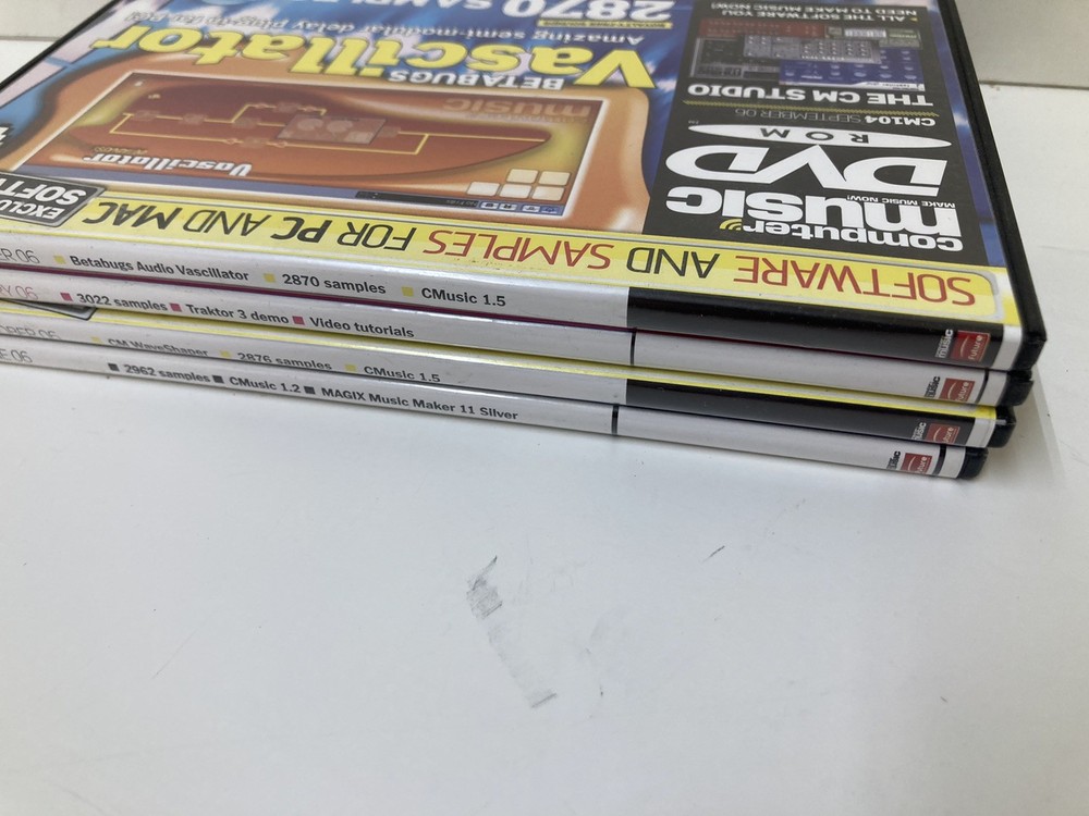 4 Computer Music Brand Sounds Samples DVDs. Good Condition
