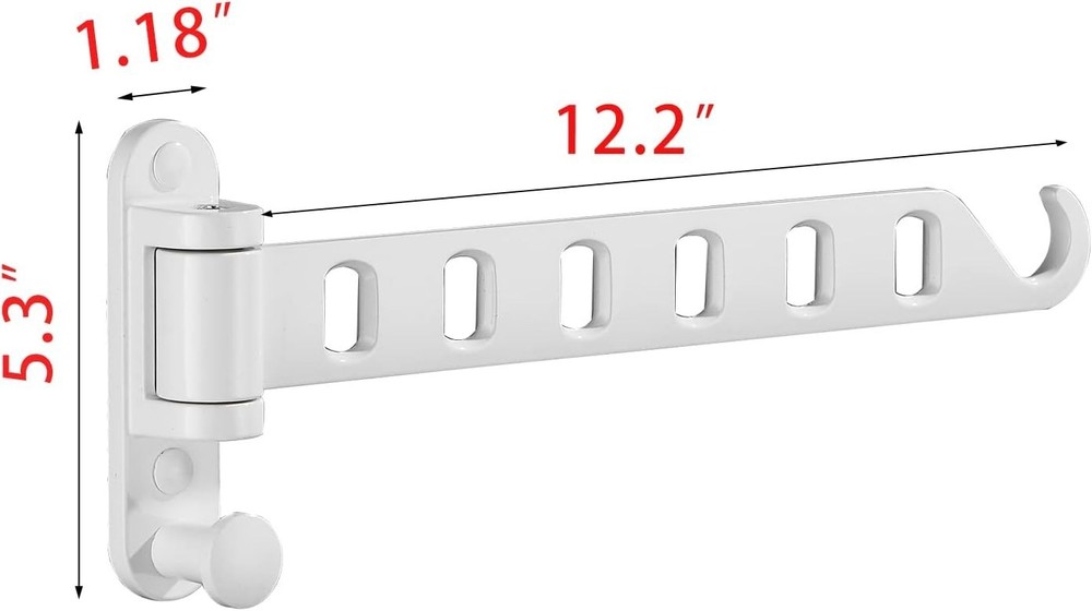 Laundry Drying Rack Wall Mounted Clothes Drying Rack Clothes Hanger White One Pc