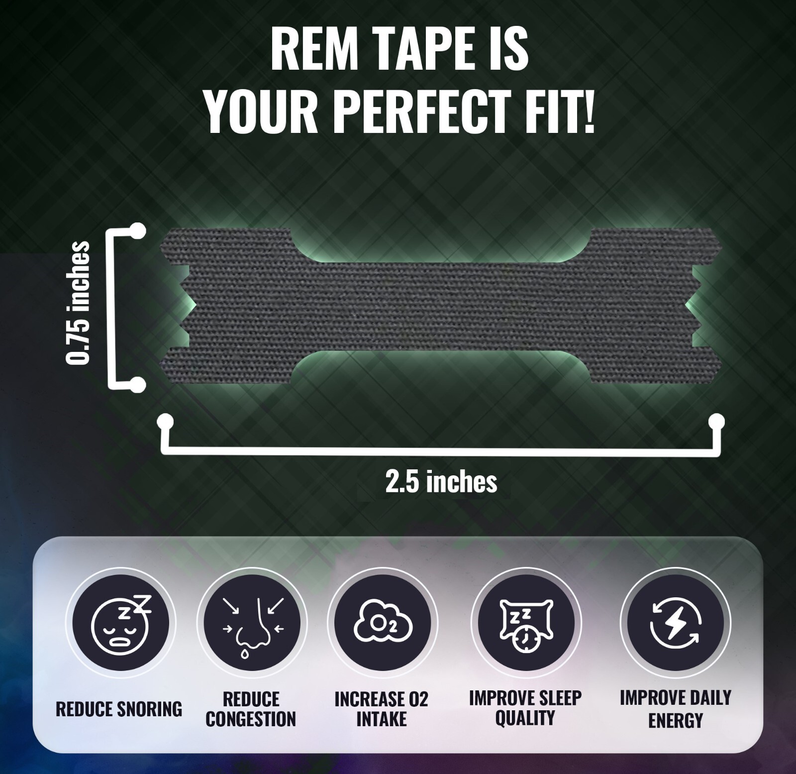 REM Tape™ Extra Strength Nasal Strips (30 Pack). Congestion and Snoring Relief.