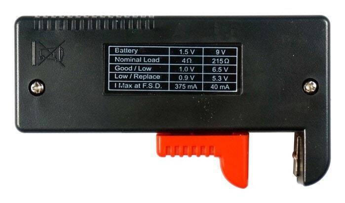 Universal Battery Tester for Testing AAA, AA, C, D, 9V, and Button Cell Batteri