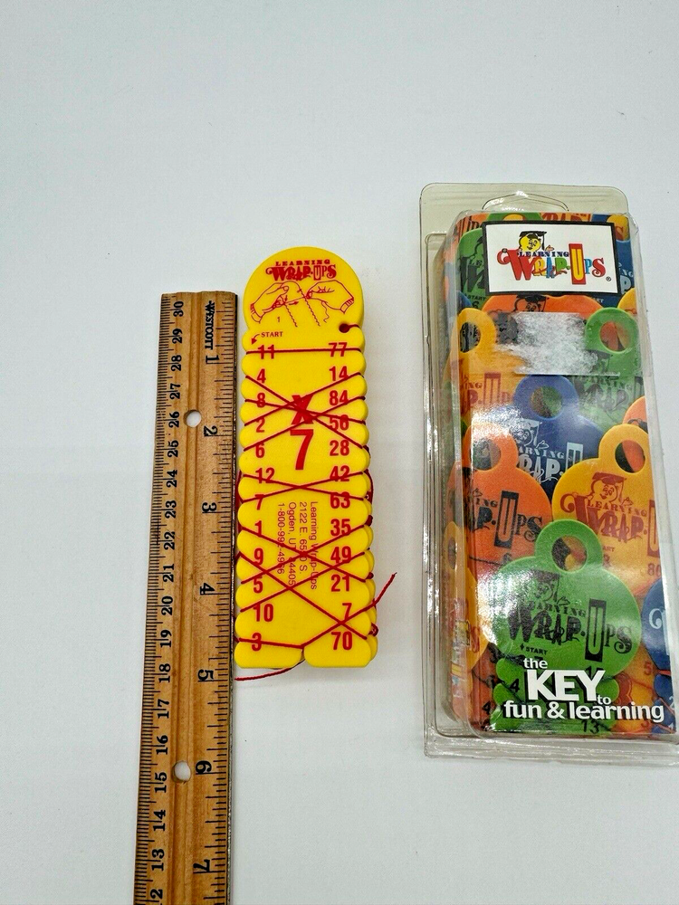 Learning Wrap-Ups For Basic Math Facts Yellow with Instructions NEW NIB Set of 2