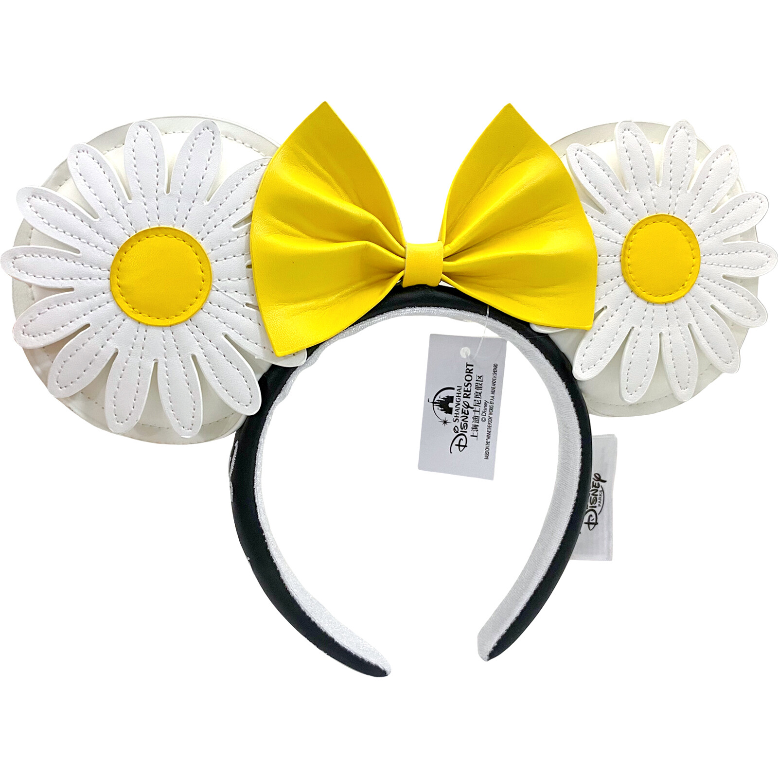 Yellow DisneyParks Daisy Headband Minnie Ears White Chrysanthemum Loungefly