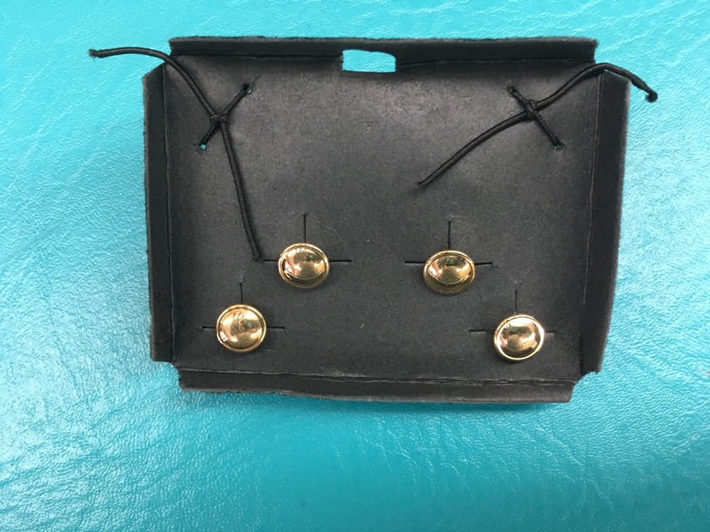 Chiaerelli Gold & Onyx Cufflink and Stud Set