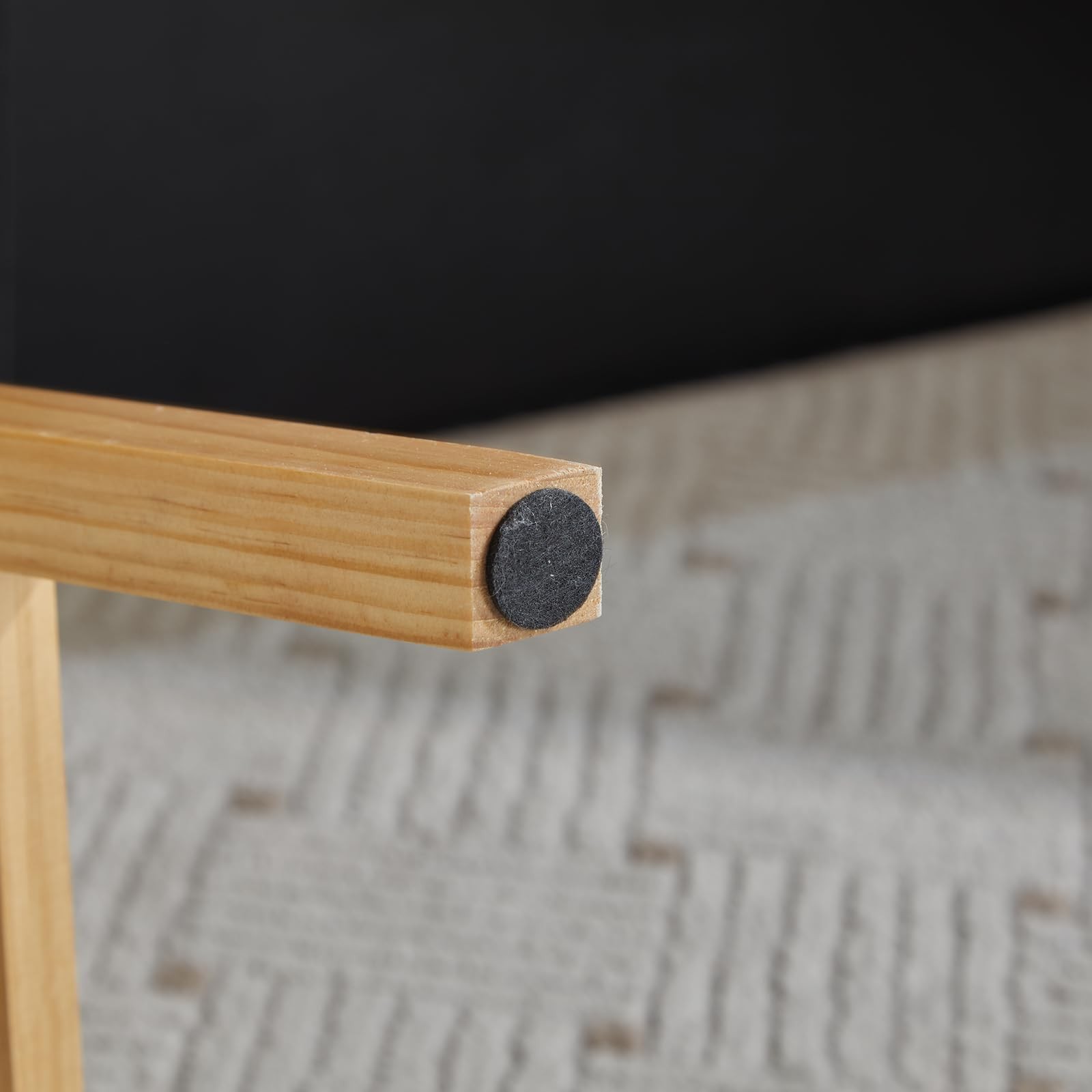 Counter Height Bar Stools Set of 2, Solid Wood Saddle-Seat, Stools for Kitchen