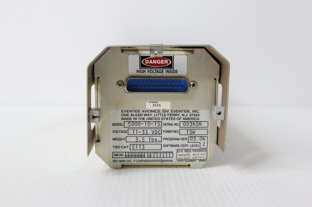 Eventide ARGUS 5000 Moving Map Display Indicator 5000-10-15 (11-33 VDC)