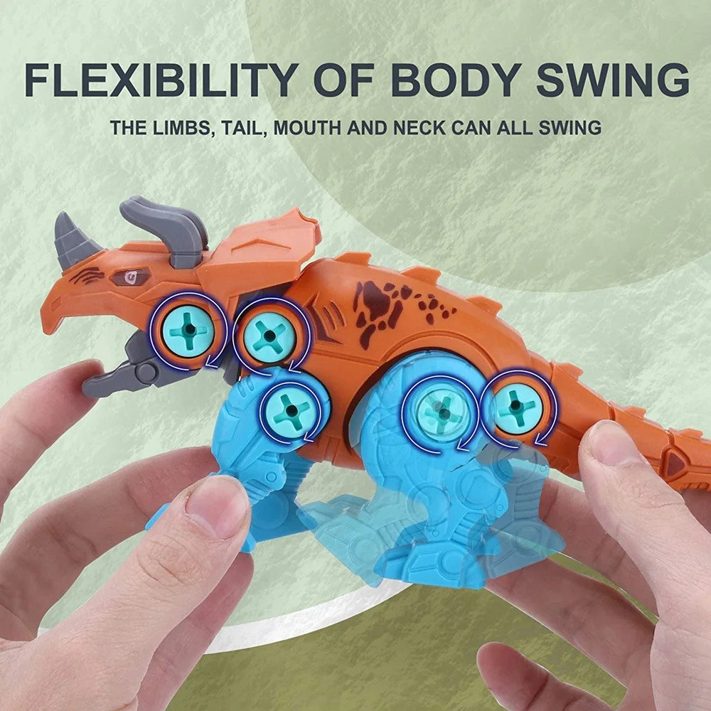 STEM DINOSAUR TOY SET Construction with Tool Drill, Educational Construction