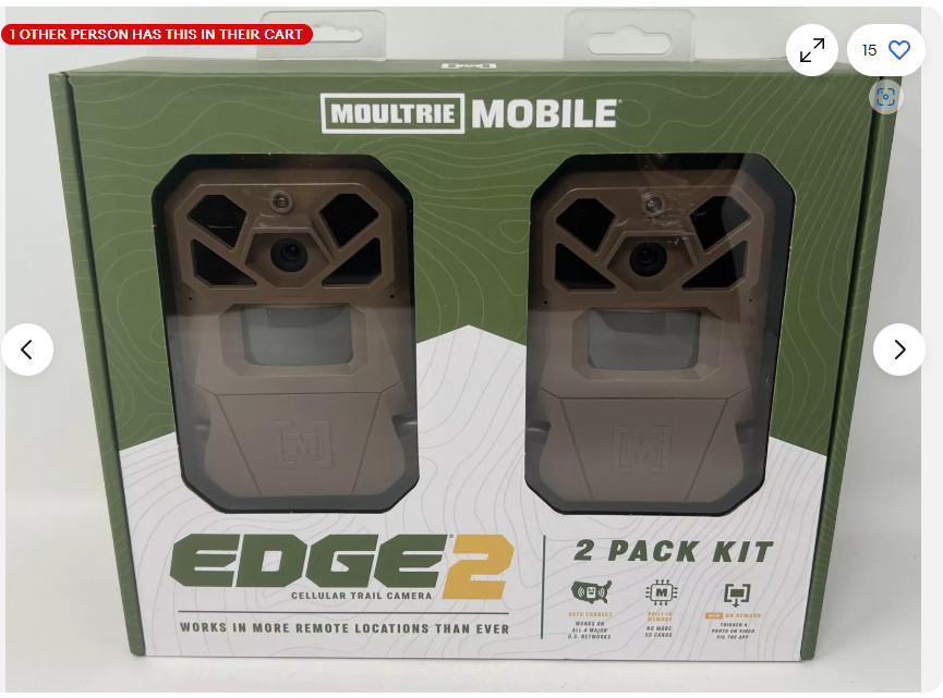 Moultrie Mobile Edge 2 36MP Cellular Trail Camera 2 Pack Kit Brown MMC-14124