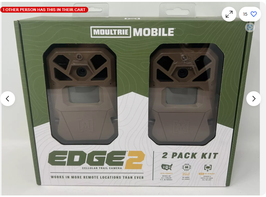Moultrie Mobile Edge 2 36MP Cellular Trail Camera 2 Pack Kit Brown MMC-14124