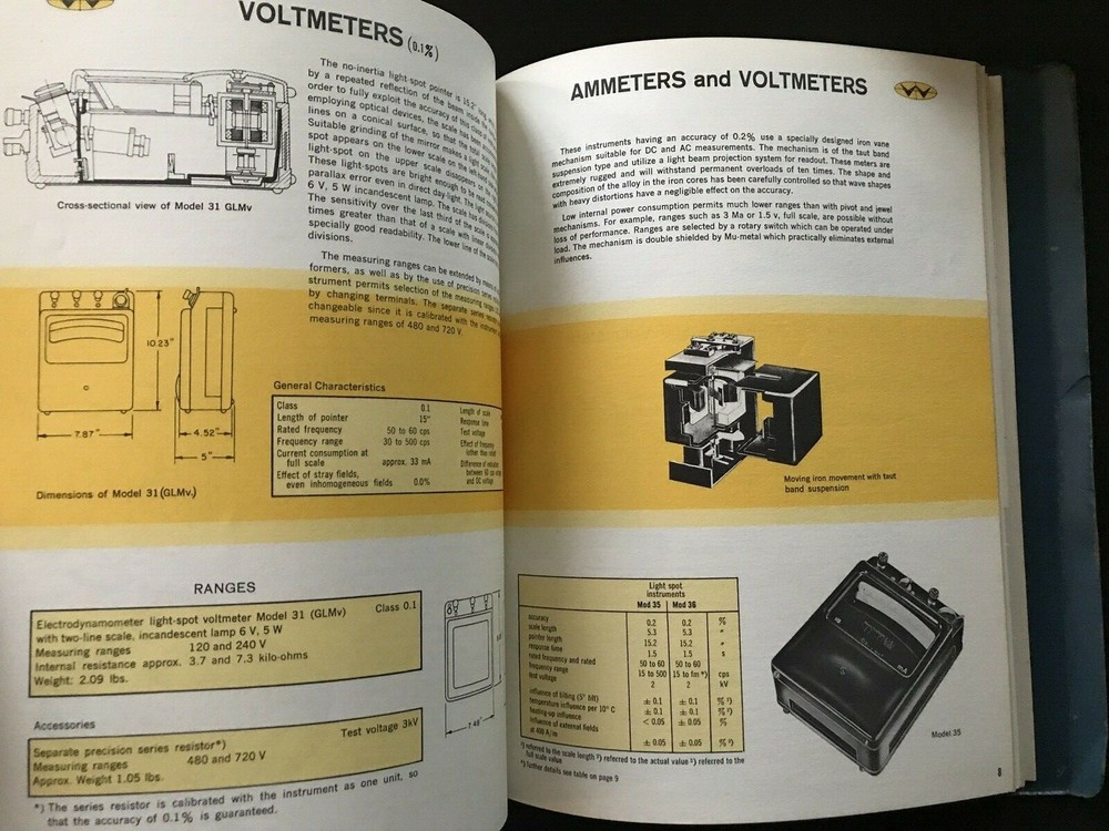 Weston Instruments Binder w/ Panel Instruments Meters Bulletins & Booklets